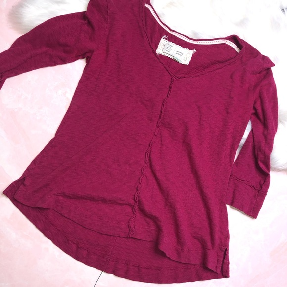 Anthro Saturday Sunday Pink Rustic Tee - Picture 2 of 4